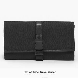 NWT lululemon athletica Test of Time Black Travel Wallet